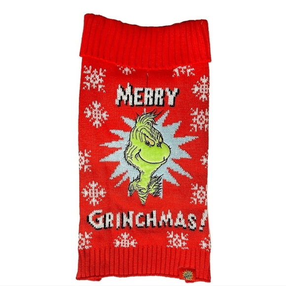 The grinch dr. Seuss merry grinchmas dog sweater sz l nwt - Picture 4 of 5